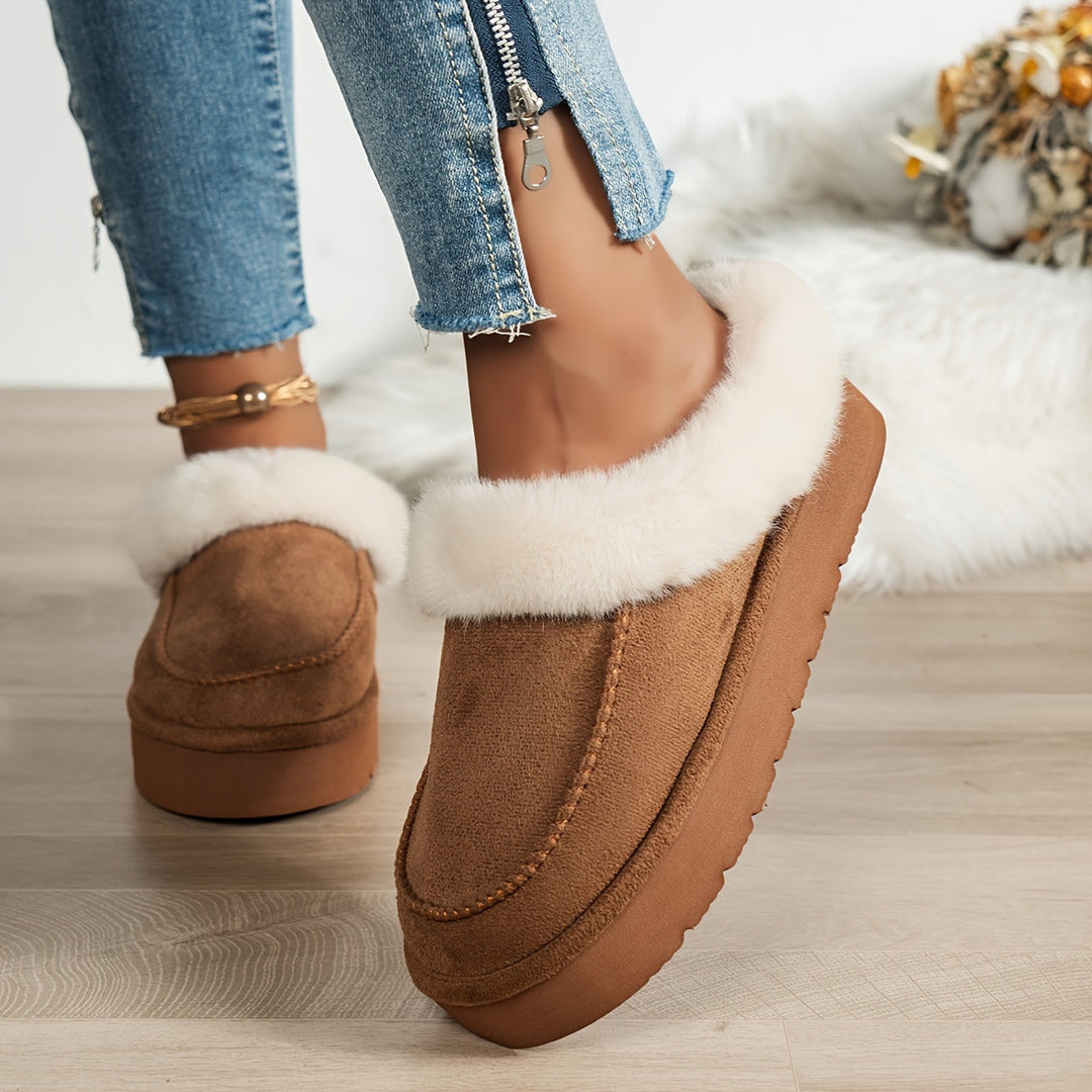 WOMEN’S FAUX FUR SLIPPERS | WARM COZY WINTER DESIGN
