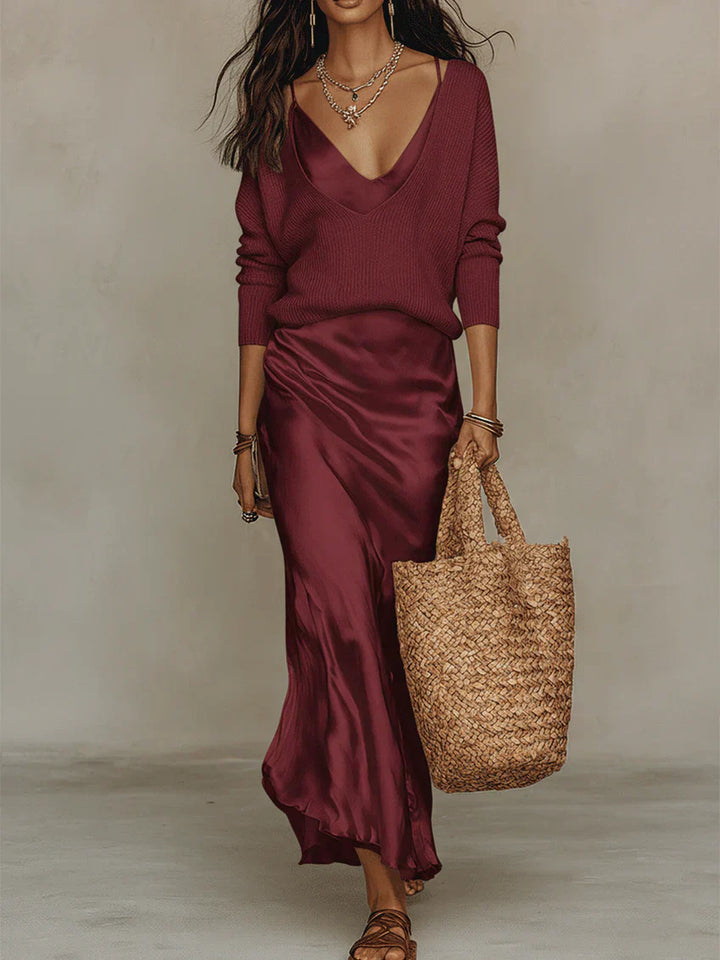Emma Slip Dress & Knit Set