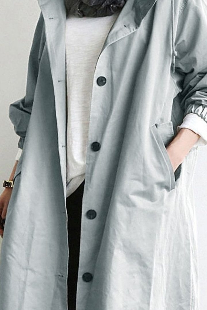 WOMEN’S COAT | LONG BUTTON-UP TRENCH