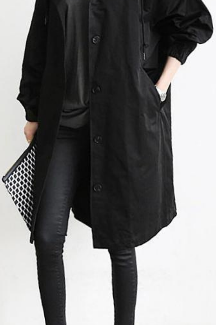 WOMEN’S COAT | LONG BUTTON-UP TRENCH