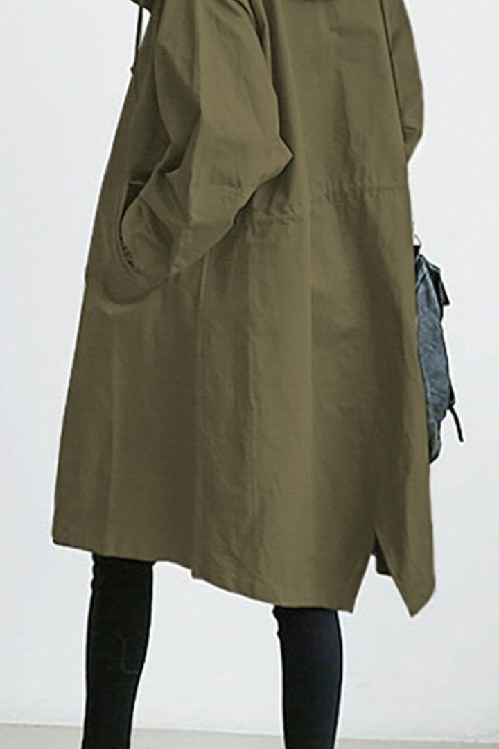 WOMEN’S COAT | LONG BUTTON-UP TRENCH