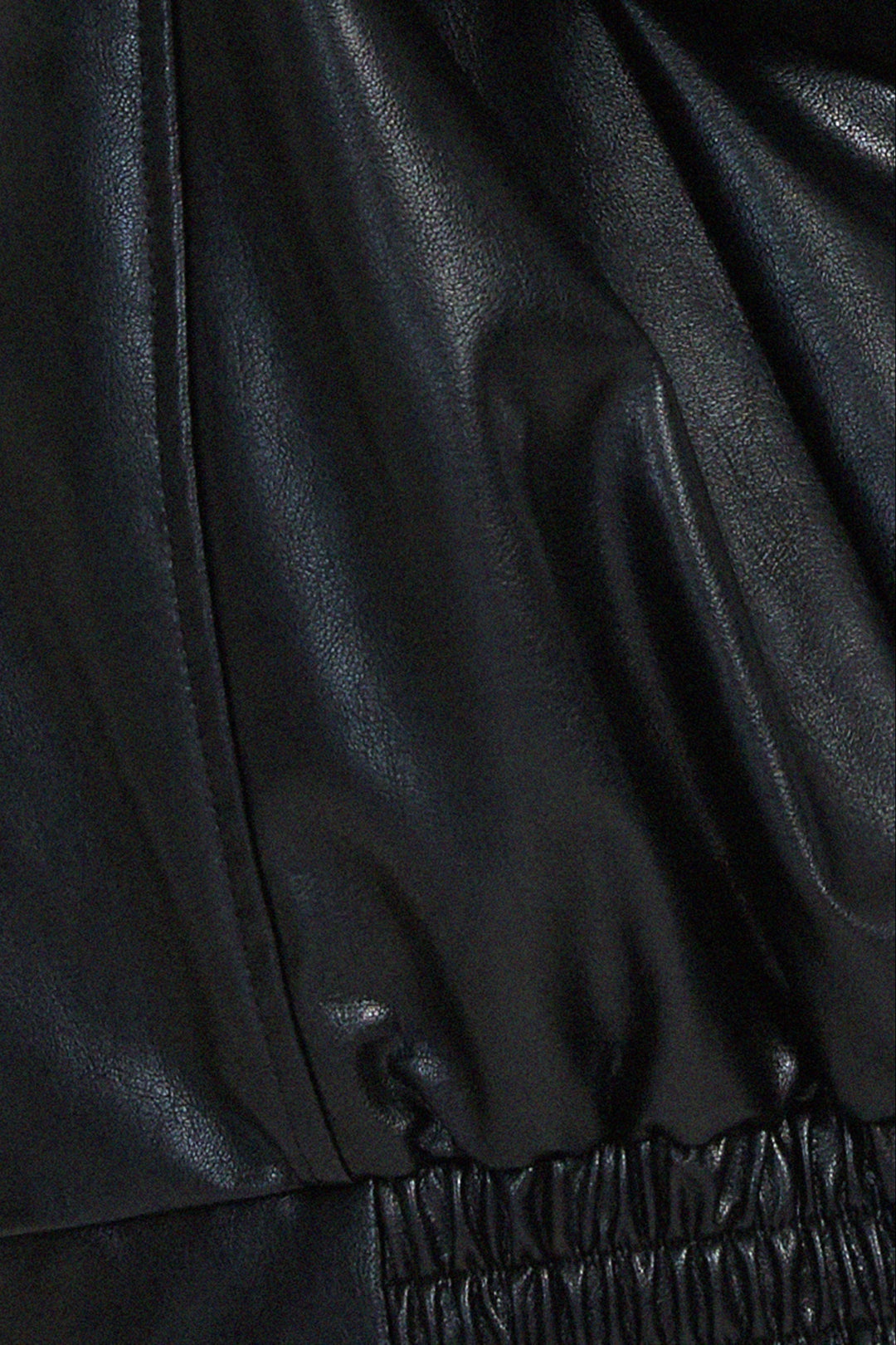 LEATHER JACKET | OVERSIZED PU DESIGN WITH WIDE COLLAR
