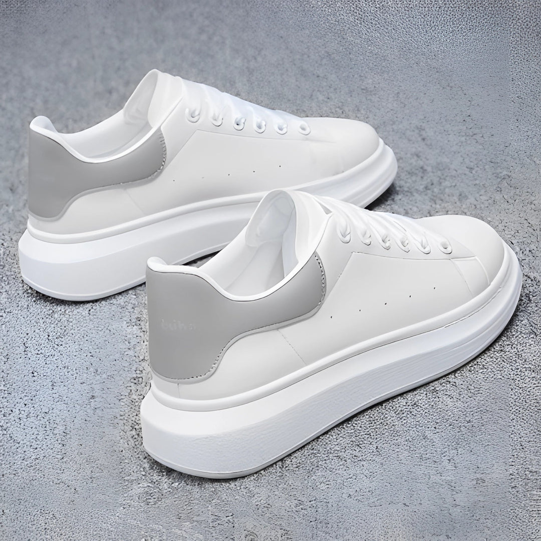 SNEAKERS | CLASSIC CHUNKY SOLE LEATHER LOOK TRAINERS