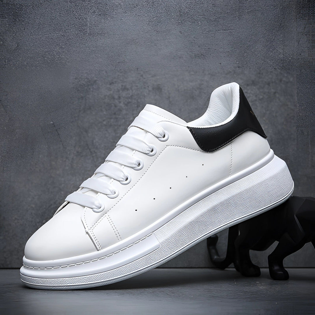 SNEAKERS | CLASSIC CHUNKY SOLE LEATHER LOOK TRAINERS