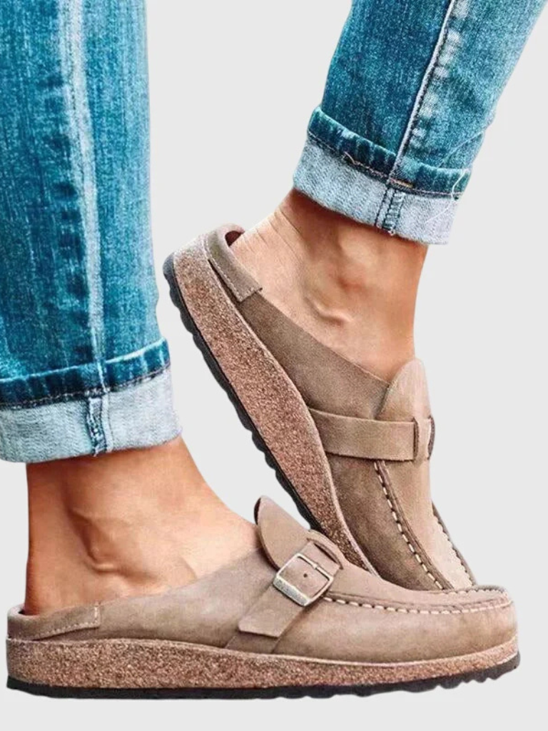 Nora I The Everyday Suede Buckle Mule