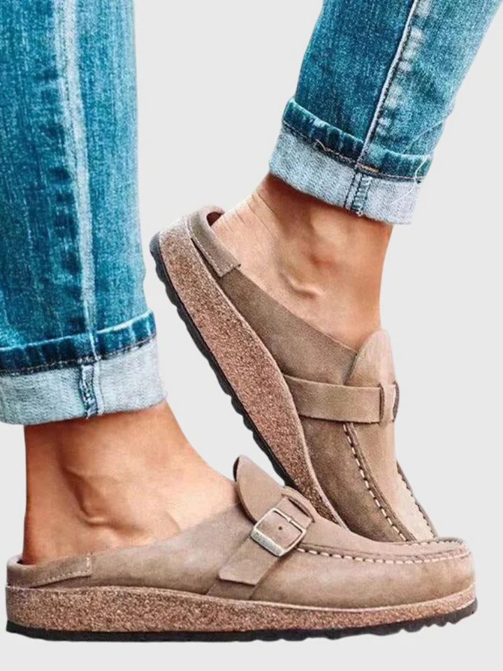 Nora I The Everyday Suede Buckle Mule