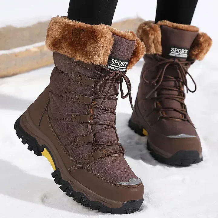 FUR BOOTS | CHUNKY LACE UP FIT WITH PLUSH LINING