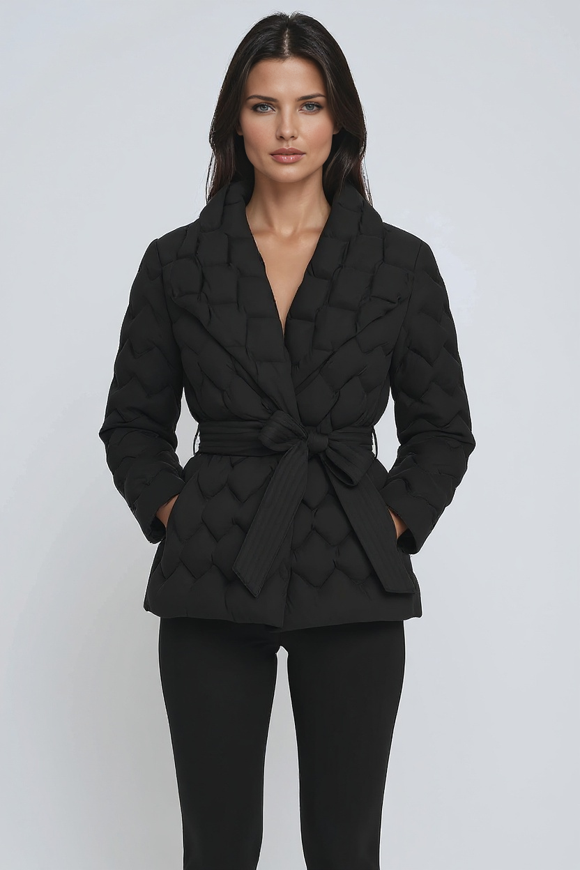 WOMEN’S PUFFER JACKET | QUILTED BELTED COAT