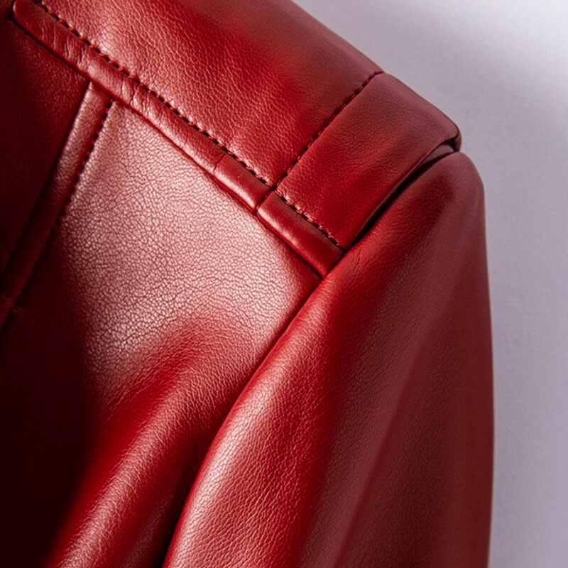 LEATHER JACKET WOMEN | CLASSIC FITTED BIKER STYLE