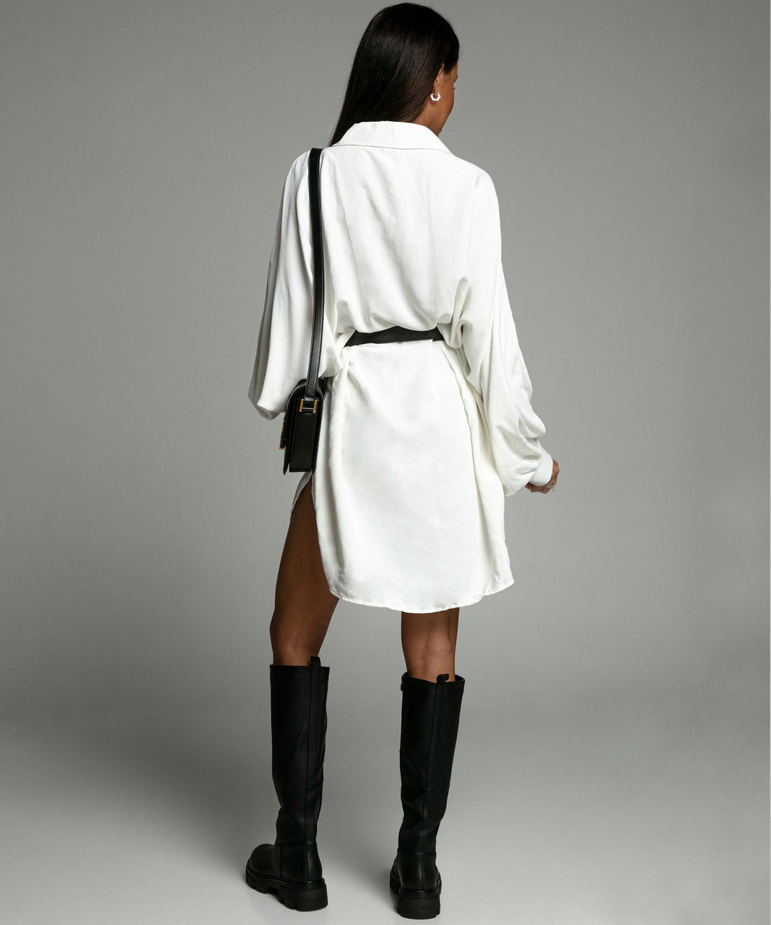 KNEE HIGH BOOTS | CHUNKY SOLE LEATHER LOOK BOOTS