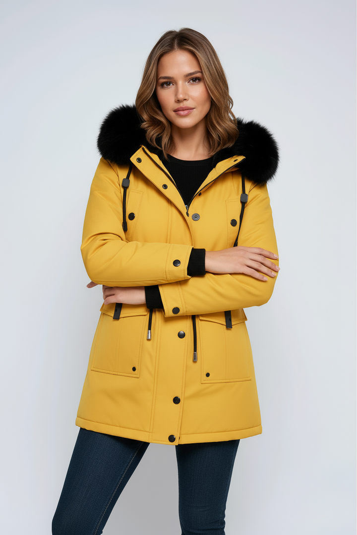 WOMEN’S PARKA COAT | WINTER JACKET WITH FUR HOOD