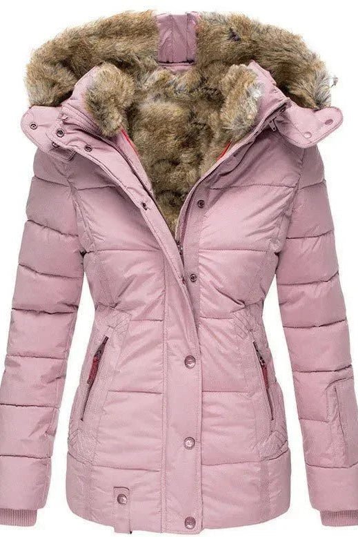 WOMEN’S PUFFER COAT | SLIM-FIT HOODED WINTER LOOK