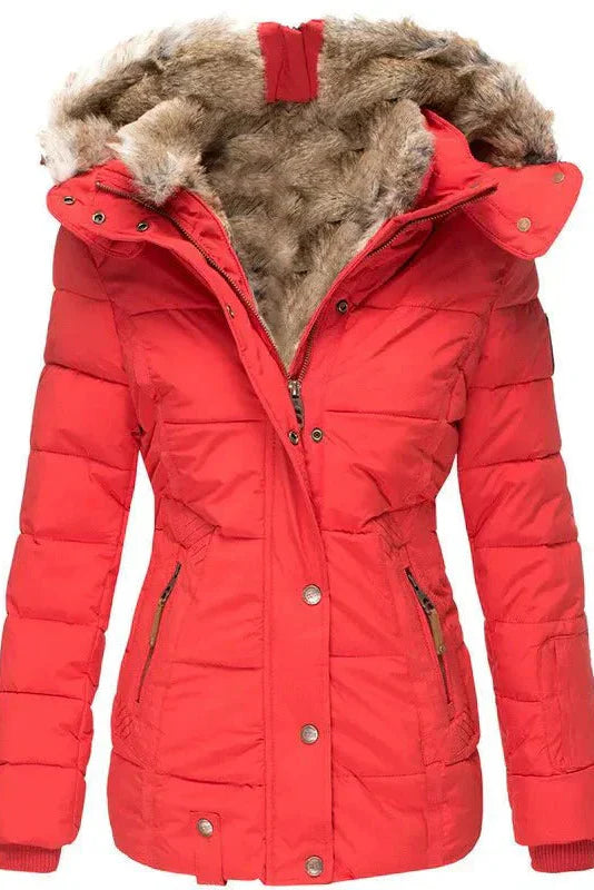 WOMEN’S PUFFER COAT | SLIM-FIT HOODED WINTER LOOK