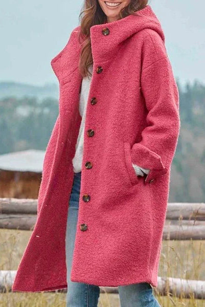 WOMEN’S WINTER COAT | HOODED BUTTON-DOWN DESIGN