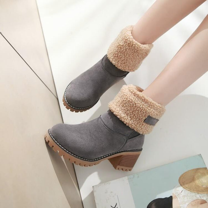 WOMEN’S ANKLE BOOTS | WARM FOLDOVER WINTER DESIGN