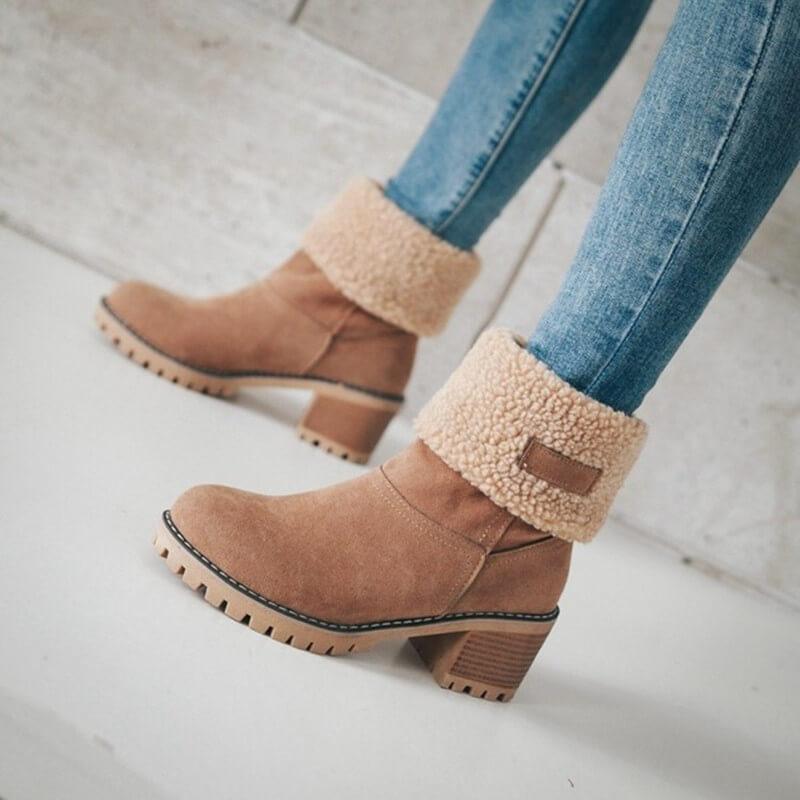 WOMEN’S ANKLE BOOTS | WARM FOLDOVER WINTER DESIGN