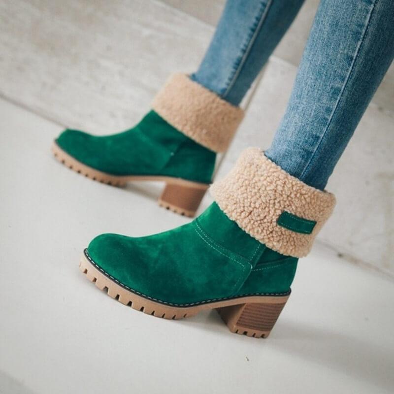 WOMEN’S ANKLE BOOTS | WARM FOLDOVER WINTER DESIGN