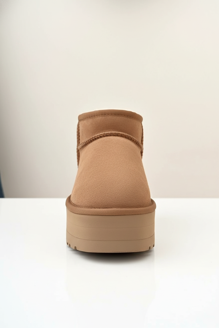 BROWN WOMEN’S WALKING BOOTS | PLATFORM ANKLE FOOTWEAR
