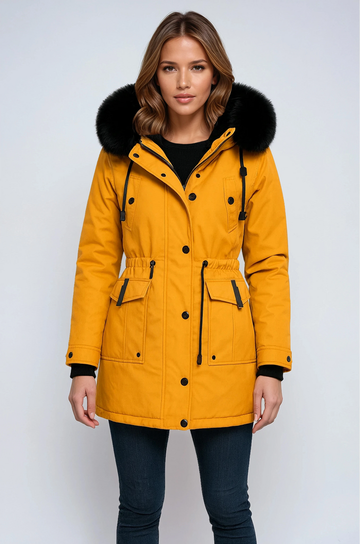 WOMEN’S PARKA COAT | WINTER JACKET WITH FUR HOOD
